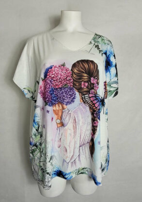 Tshirt original floral femme grande taille