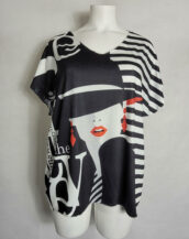 Tshirt original rayures femme grande taille