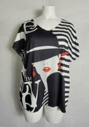 Tshirt original rayures femme grande taille