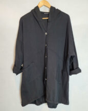 Veste sweat coton noir femme grande taille