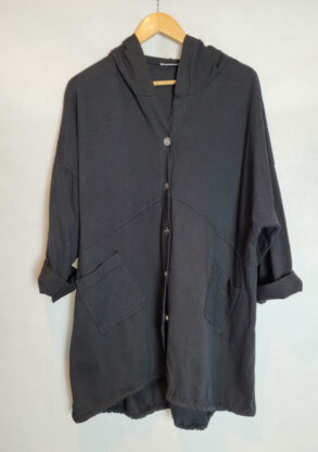 Veste sweat coton noir femme grande taille