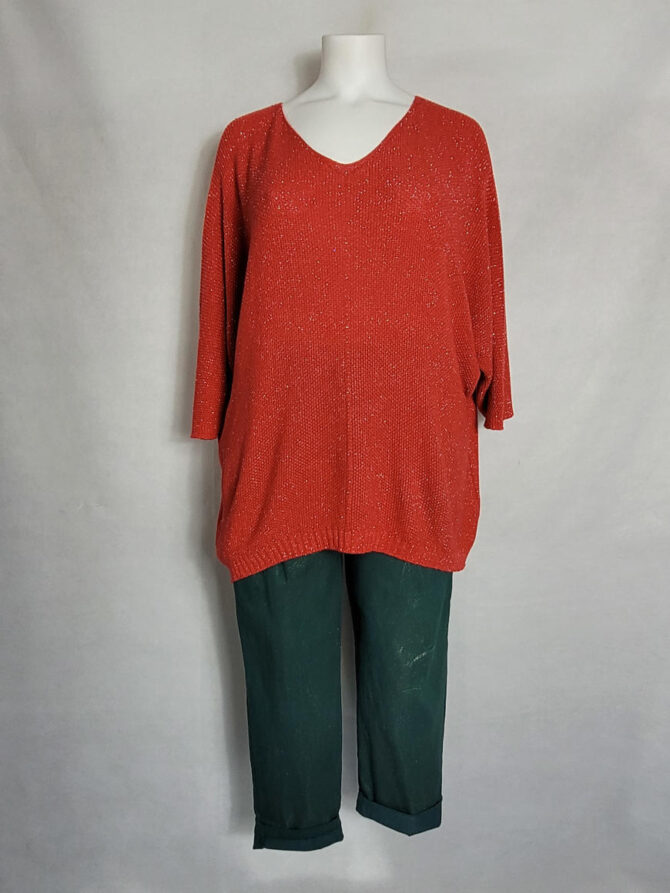 pull rouge paillette – Image 2