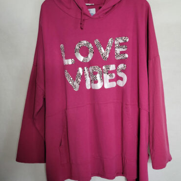 sweat shirt pour femme. Sweat capuche fuchsia femme grande taille