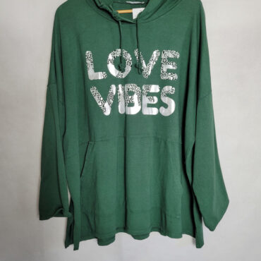 Sweat à capuche femme . Sweat capuche vert femme grande taille