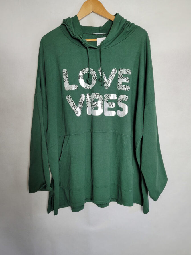 Sweat à capuche femme . Sweat capuche vert femme grande taille