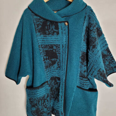 cape veste en laine bouillie femme