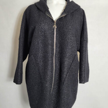 manteau en laine noir femme​