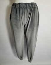 Pantalon jogging velours gris femme ronde