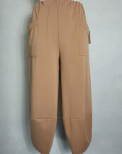 Pantalon large original beige femme grande taille