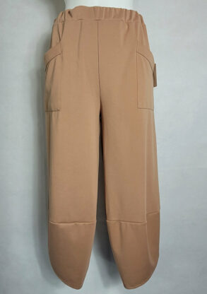 Pantalon large original beige femme grande taille