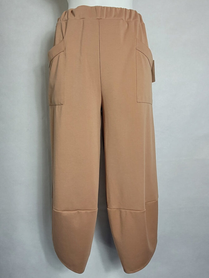 pantalon 7/8 femme grande taille.Pantalon large original beige femme grande taille