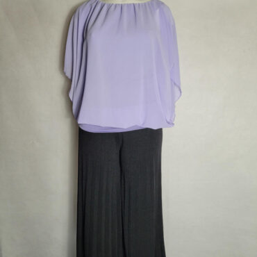 Pantalon large plissé femme idée look pour femme ronde