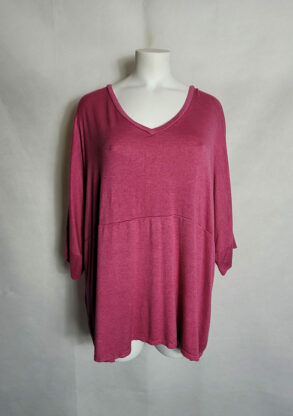 Pull fin oversize fuchsia femme grande taille