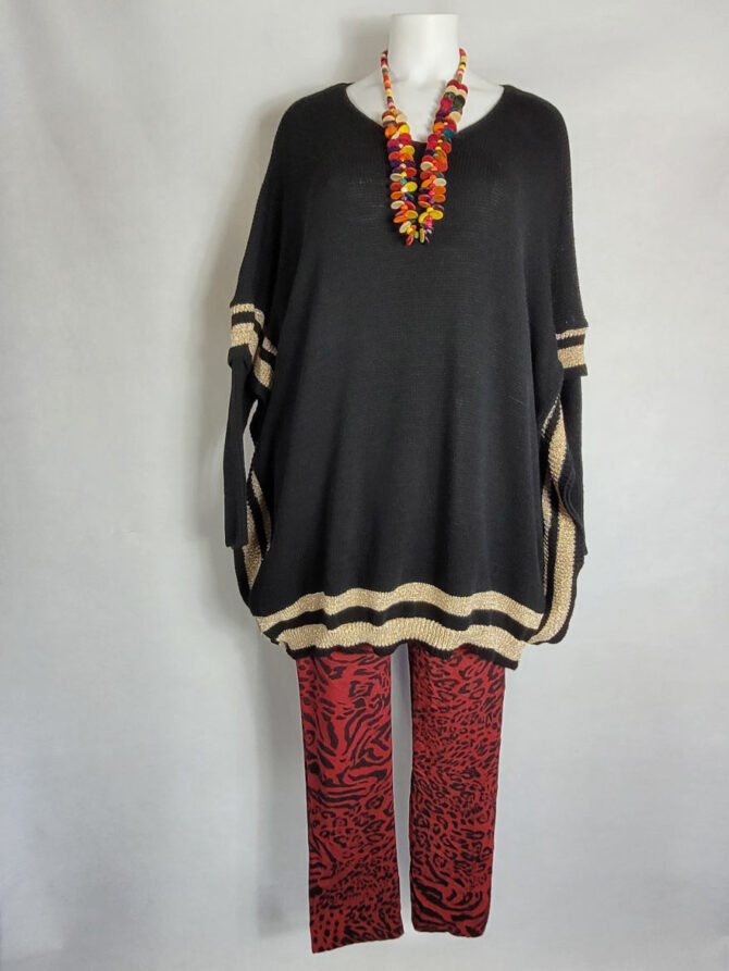 Pull poncho noir – Image 2