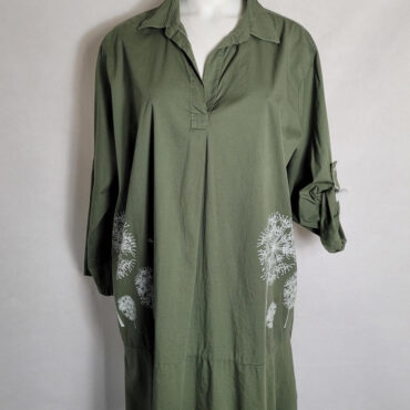 robe trapeze grande taille | robe chemise kaki