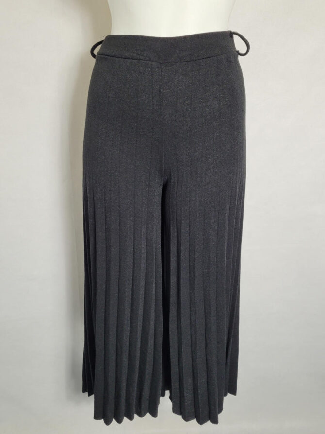 Pantalon large plissé femme pantalon jupe epais noir plissée femme