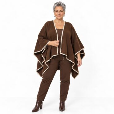 Veste en laine bouillie pour femme Cape laine originale femme élégante