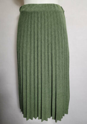 jupe laine plissée kaki femme grande taille