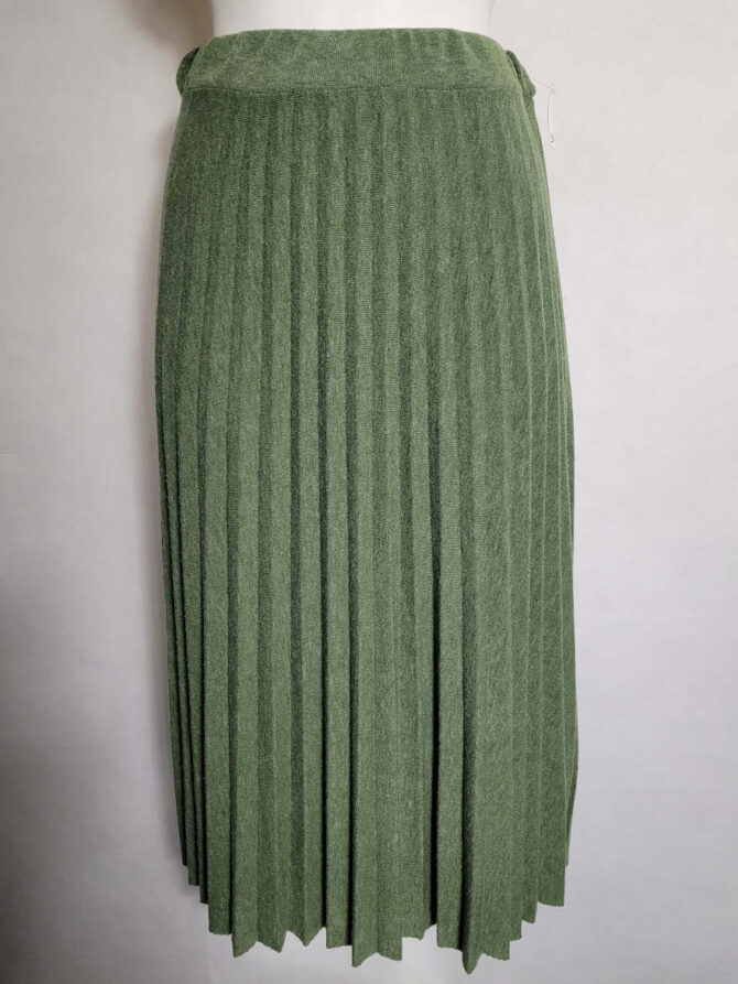 jupe longue pour hiver jupe laine plissée kaki femme grande taille