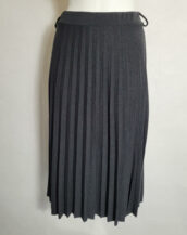 jupe laine plissée noir femme grande taille
