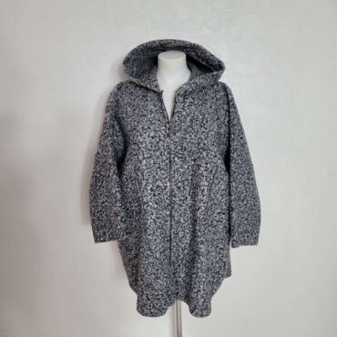 Manteau en laine femme grande taille à capuche