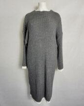 robe pull gris grosse maille femme grande taille