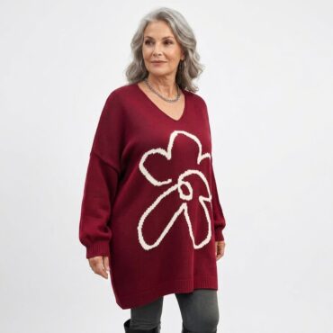 pull femme moderne col rond  manches longues maille fine multi couleur et coupe qui s'evase progressivement parfaite pour gomme les hanches pull mode femme​