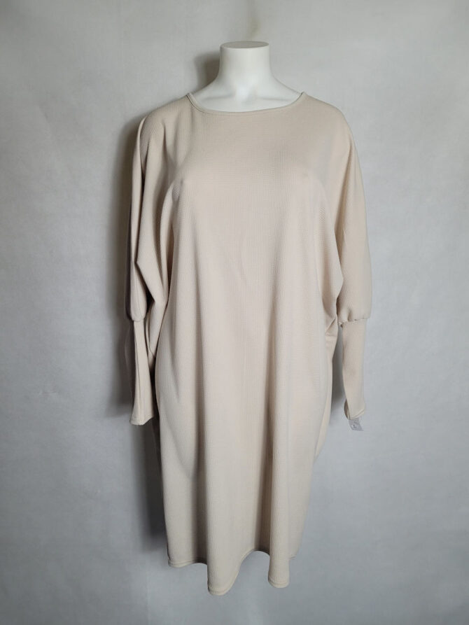 Robe confortable beige femme grande taille