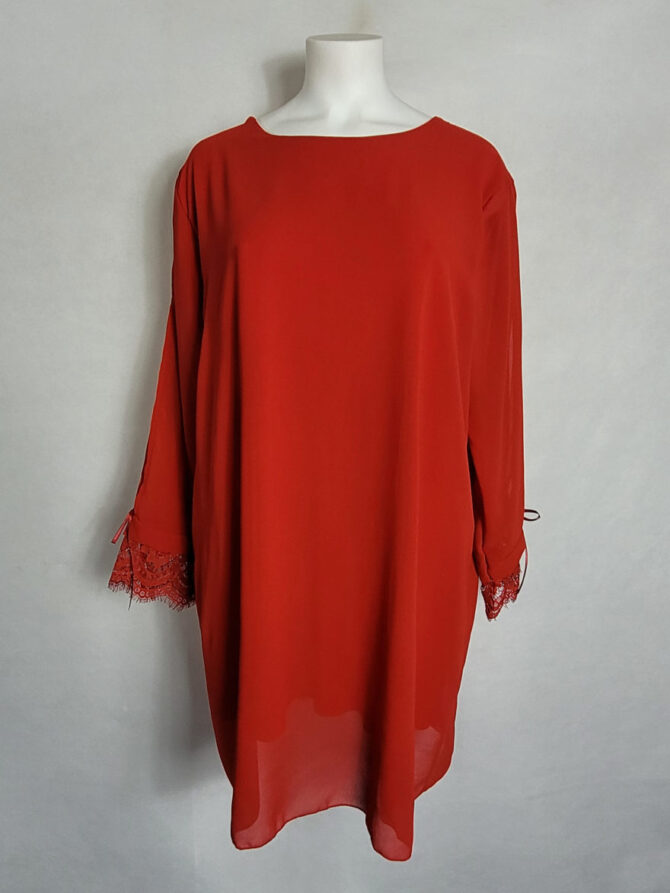 Robe pour ceremonie femme ronde; Robe cérémonie voile rouge femme grande taille