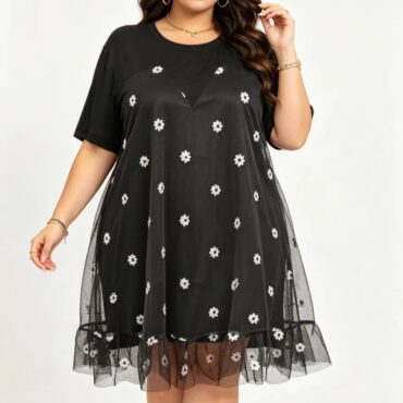 robe de soirée noire grande taille