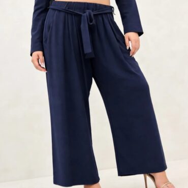 Jupe culotte fluide femme​ grande taille marine