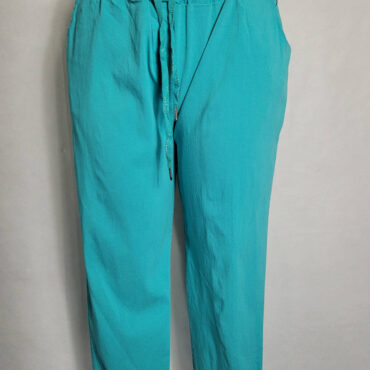 Pantalon coupe carotte femme. Pantalon confortable azur femme grande taille