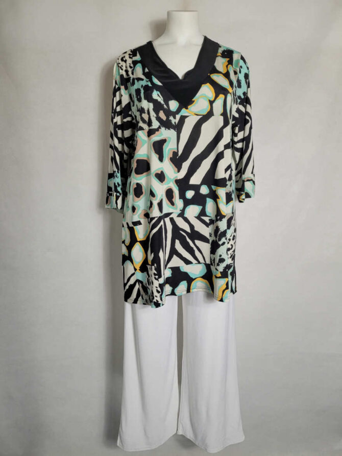 ensemble pantalon tunique pour mariage grande taille disponible dans notre sélection de vêtement femme grande taille chic:Ensemble pantalon tunique fluide pour mariage grande taille