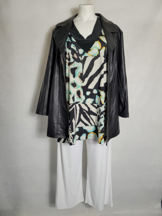 ensemble femme pantalon et haut perfecto noir femme grande taille