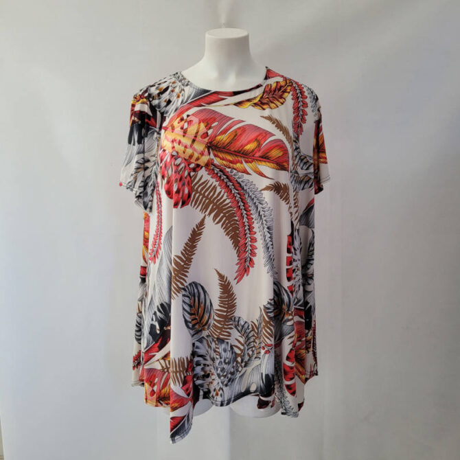 haut fluide femme chic pour ronde avec manches courtes et col rond