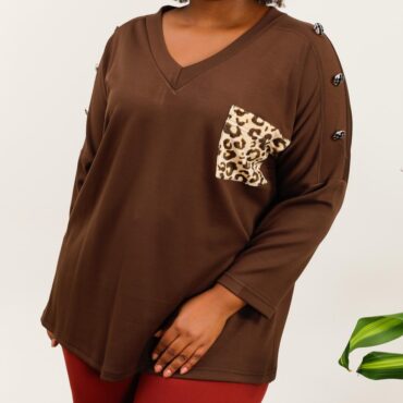 pull fin femme col v pour ronde avec manches longues