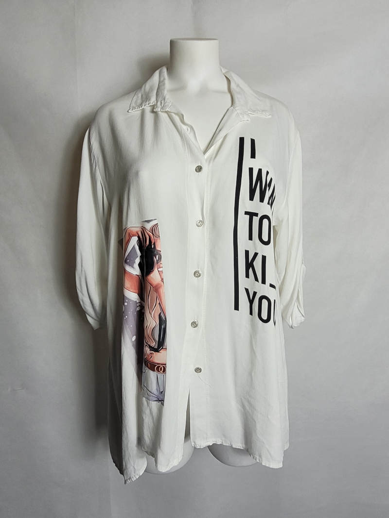 chemise blanche manches longues femme » 44 au 52