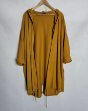 Gilet sweat oversize ocre femme grande taille