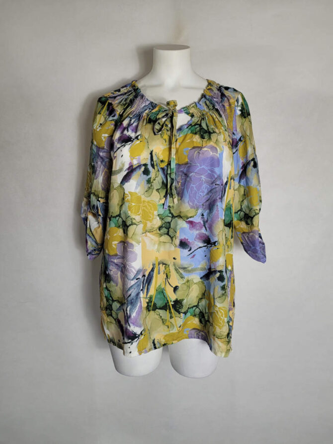 chemisier à fleurs oversizr lon femme grande taille