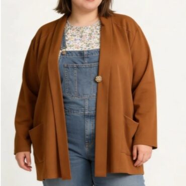Gilet long femme grande taille . cardigan oversize grande taille terracotta