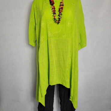 tenue Tunique longue anis et pantalon pour rondes et accessoires collier