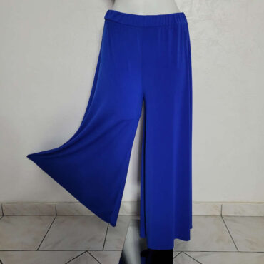 jupe pantalon bleu roi chic pour femme grande taille avec ceinture élastique