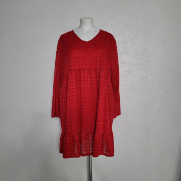 robe en dentelle grande taille rouge