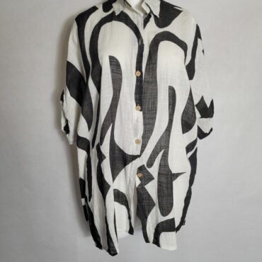 chemise longue oversize femme ronde en coton leger pour l'été