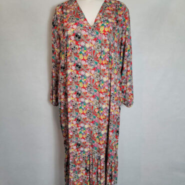 Robe longue été grande taille femme manches longue