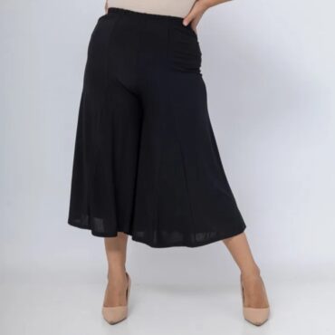 jupe culotte noire femme ronde courte coupe évasée