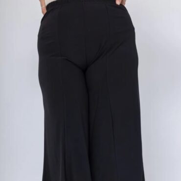 jupe culotte noire femme ronde courte coupe évasée jusqu'au 60