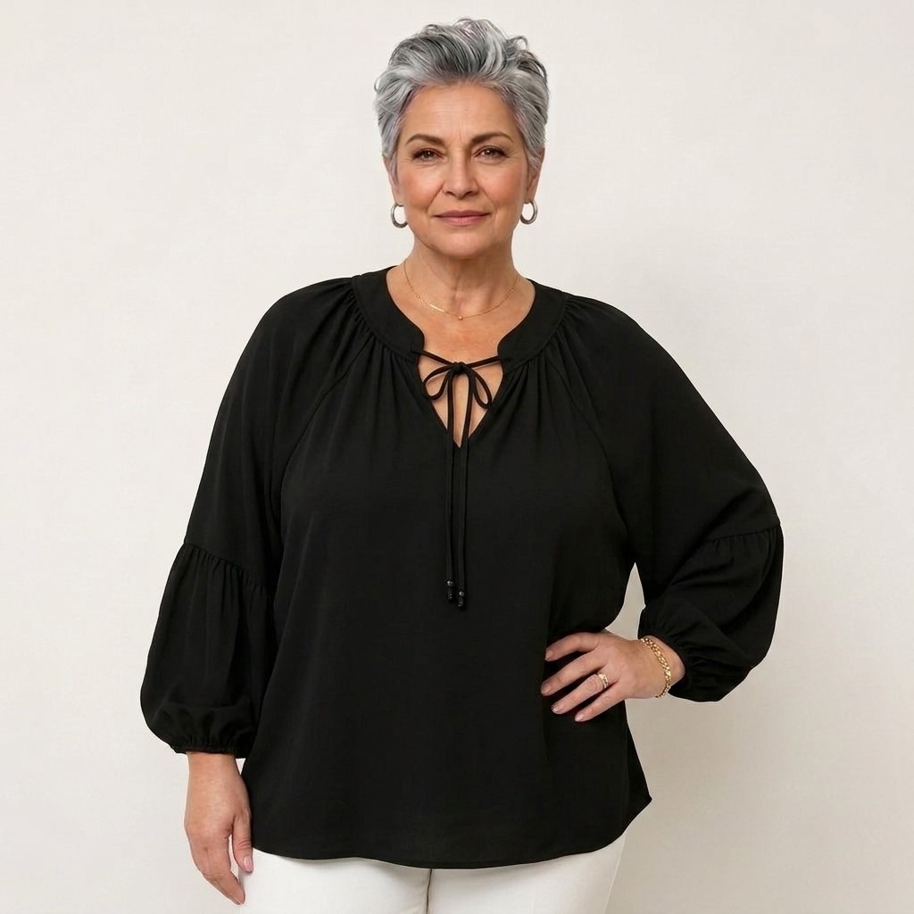 chemisier noir femme grande taille