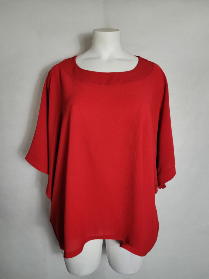 Haut grande taille femme chic ronde col rond