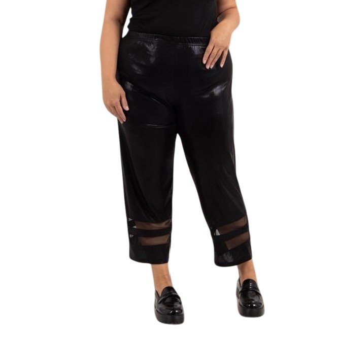 pantalon 7 8 taille élastique femme noir chic vetement ample pour femme